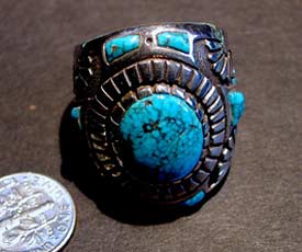 Michael Perry Sterling Silver Turquoise Ring