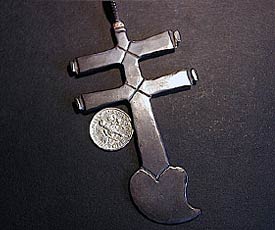 Greg Lewis (Acoma/Laguna) Silver Dragonfly Cross - 2nd view